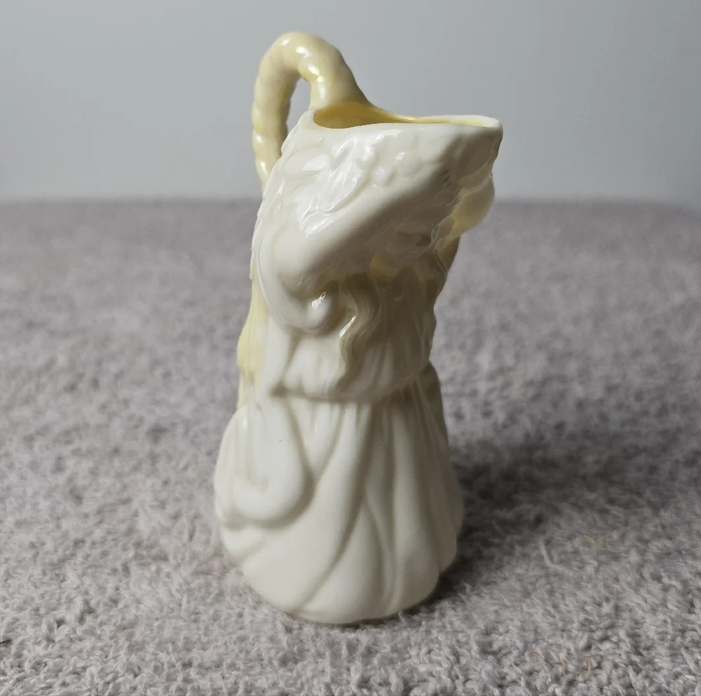 Belleek Undine Girl Creamer- Made In Country Fermanagh Ireland Vintage